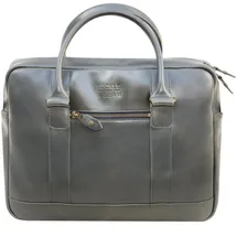 Buckle & Seam Everett Aktentasche Leder 38 cm Laptopfach grau