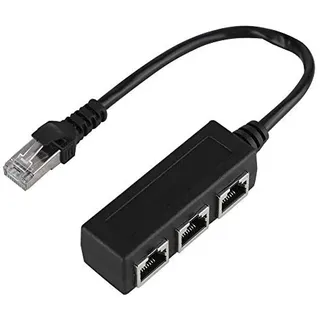 Ausla Ethernet-Kabeladapter RJ45 Splitter 1 auf 3