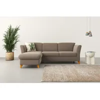 Home Affaire Ecksofa »Trelleborg L-Form«, Federkern-Polsterung, wahlweise mit Bettfunktion und Bettkasten, beige