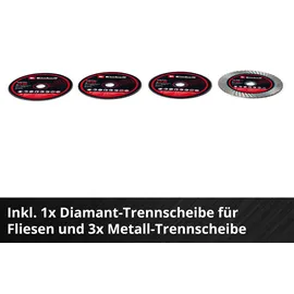 Einhell TP-CO 18/76-C Li BL - Solo inkl. 4x Trennscheibe