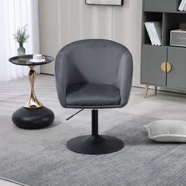 Svita Loungesessel SVITA JAMAIKA Samt 59 x 95 x 59 cm Dunkelgrau höhenverstellbar