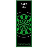 TSGPS Kingpower Dart Teppich Matte Steeldart Zubehör Grün Dartpfeile Dartboard Dartteppich Target Oche Darts Abwurflinie Schutz Gummi Boden Dartscheibe 237 x 80 cm