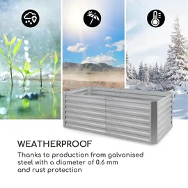 Blumfeldt High Grow Straight 200 x 60 x 100 cm Silber