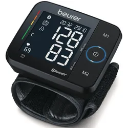 BEURER Handgelenk-Blutdruckmessgerät »BC 54 mit farbigem Risikoindikator und Arrhythmie-Erkennung«, Inkl. Aufbewahrungsbox und Blutdruckpass zur Dokumentation der Werte BEURER schwarz