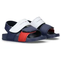 Tommy Hilfiger Badesandale, Badeschuh, Wassersandale, Sommerschuh mit Klettverschluss, Gr.