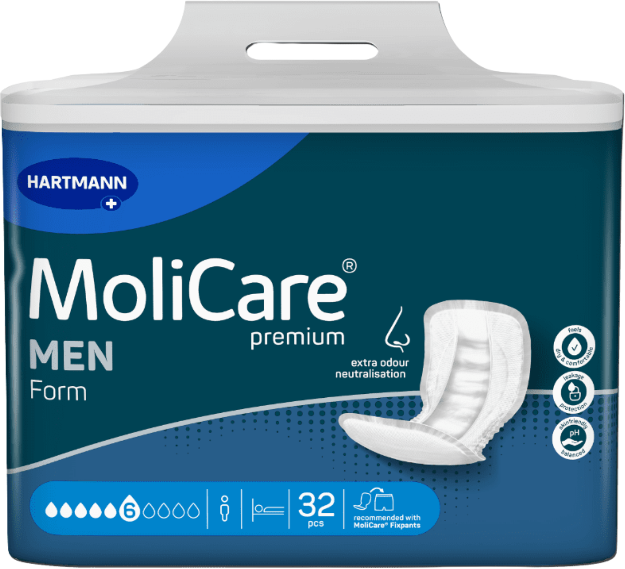 MoliCare Premium Form for MEN extra plus 6 Tropfen Sparpaket (4 x 32 Stück)