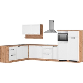 Kochstation Küche »KS-Lana«, Stellbreite 240/360 cm, wahlweise mit E-Geräten, weiß