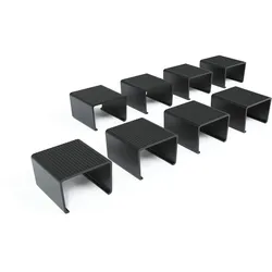 OUTFLEXX Verbindungselemente für die Modulelemente in dessert beige-meliert, Schwarz, Kunststoff, robust, langlebiges Material, 8 Stück