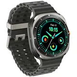 Samsung Galaxy Watch Ultra 47 mm Titan intelligente Uhr mit Marineband Gummi Dark Gray Bandgröße: S...[Italienische, ungarische, polnische, rumänische, österreichische und schweizerische Versionen]