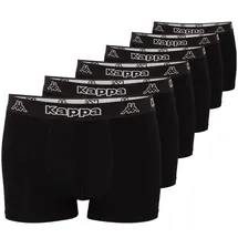 Kappa Boxershorts Retro Pants (6-St) Angenehmes Single Jersey Material schwarz L