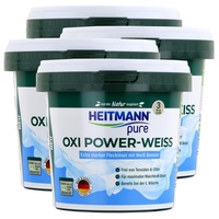 Heitmann pure Oxi Power-Weiss 500g - Flecklöser mit Weiß-Booster (4er Pack)