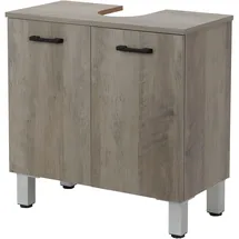 WELLTIME Waschbeckenunterschrank Florenz 2 Tür 59 x 60 x 30 cm Grau