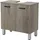 WELLTIME Waschbeckenunterschrank Florenz 2 Tür 59 x 60 x 30 cm Grau