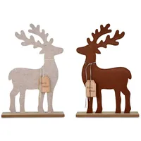 Riffelmacher Hirsch 40 x 7 x 59 cm creme