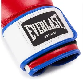 EVERLAST Powerlock OG Advanced Boxhandschuhe Rot/Weiß, Sandsack-, Mitt- - Sparring-Handschuhe mit Klettverschluss, EverDri, C3-Schaumstoff, ergonomischer Griff – Original Everlast Ausrüstung