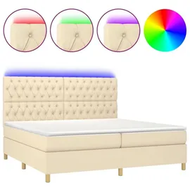 vidaXL Boxspringbett 200 x 200 cm Creme