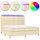 vidaXL Boxspringbett 200 x 200 cm Creme