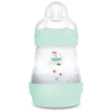 MAM Babyflasche Easy Start Baby Weithalsflasche mit SkinSoft Trinksauger blau 160 ml