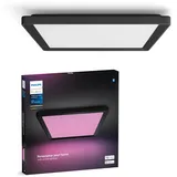 Philips Hue LED Deckenleuchte Tento eckig schwarz 39,5 x 39,5 cm RGB