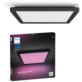 Philips Hue LED Deckenleuchte Tento eckig schwarz 39,5 x 39,5 cm RGB