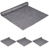 relaxdays Malervlies 4 x Malvervlies 180g/m2 1x25 m grau