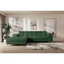 altdecor Ecksofa Cord mit Schlaffunktion 2-Sitzer Grün