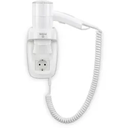 Wandhaartrockner Premium Smart 1200 Socket - mit Spiralkabel und Steckdose