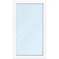 Fenster 80x140 cm, Kunststoff Profil aluplast IDEAL® 4000, Weiß, 800x1400 mm, einteilig festverglast, 2-fach Verglasung, individuell konfigurieren