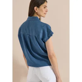 Cecil Hemdbluse im Denim-Look Blau XXL