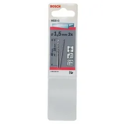 Metallbohrer HSS-G, DIN 338, 1,5 x 18 x 40 mm, 2er-Pack