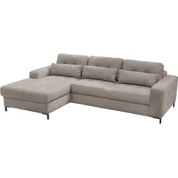 Ecksofa EXXPO - SOFA FASHION "Bonito", braun (cappuccino), B:260cm H:85cm T:176cm, Sofas, Sitztiefenverstellung,Höhenverstellung