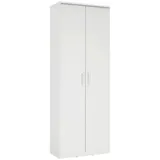 XORA Mehrzweckschrank, Weiß, Holzwerkstoff, 5 Fächer, 72x194x36 cm, Waschküche, Mehrzweckschränke