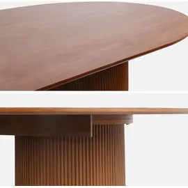 sweeek Ovaler Esstisch 100 x 76 x 100 cm schwarz