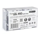 Rapesco 1316 Supaclip 60 Edelstahl-Nachfüllklammern Großpackung, 250 Stück