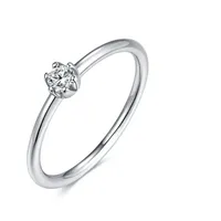 Lisandra Scott Silberring Ring mit weißem Stein 925 Silber, Verlobungsring Solitär-Ring Damen, Sag mehr als Worte – mit einem Ring, der für sich spricht. silberfarben 54