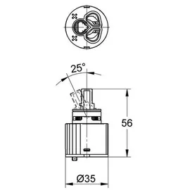 Grohe Keramik-Kartusche Eichelberg KN35, 44043000