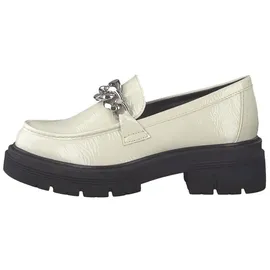 Marco Tozzi Damen by Guido Maria Kretschmer 2-2-84701-29 Flacher Slipper, Cream PATENT, 39 EU