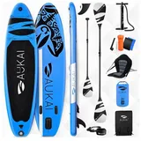 Stand Up Paddle Board "AUKAI Pro Ocean" mit Kajak-Sitz blau