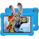 YUMBOT Kinder Tablet, 8 Zoll Android 11 Kids Tablet 3GB RAM + 64GB Rom,Kindersicherung Bluetooth WiFi Tablet Kinder,4000 mAh Kinder Tablet ab 2 3 5 6 8 Jahre mit kindersicherer Hülle (blau)