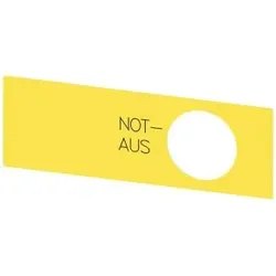 Siemens 3SU19000BE310AS0 Unterlegschild für Not-Halt-Pilzdrucktaster, gelb, Beschriftung: Not-Halt - 10 Stück