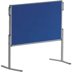 Moderatorentafel PRO, klappbar, Filz/Filz, Aluminiumrahmen,1200x1500 mm,blau