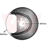 Van Wezel Ankerblech Hinten Links (5829373) für Skoda Fabia