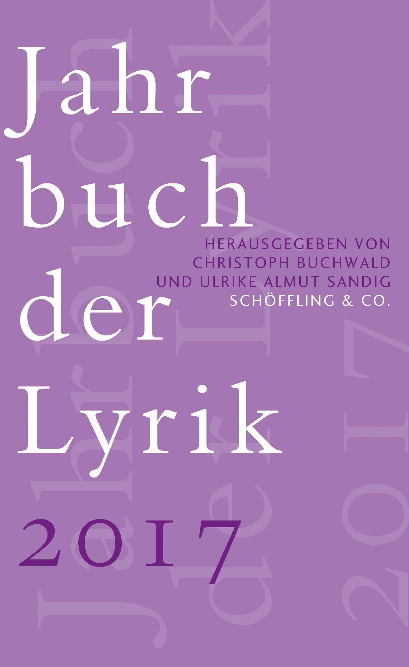 Jahrbuch der Lyrik 2017, Belletristik