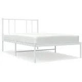 vidaXL Bettgestell 90 x 200 cm Weiß
