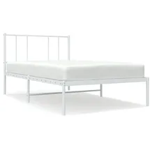 vidaXL Bettgestell 90 x 200 cm Weiß