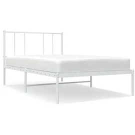 vidaXL Bettgestell 90 x 200 cm Weiß
