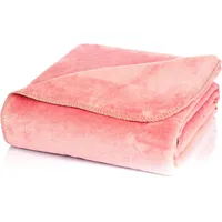 Glart Kuscheldecke uni altrosa XL Decke 150x200 cm Sofa,