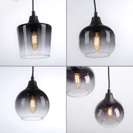 just light. ZEA 6-flg. 80 cm Metall Rauchglas