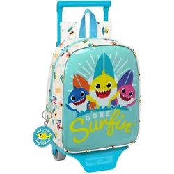 Baby Shark Surfing Schulrucksack mit Rädern – Flexibel & stylisch unterwegs