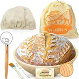 Gärkorb Brotbacken-Set 23cm Rundes Banneton Sauerteigkorb Proofing